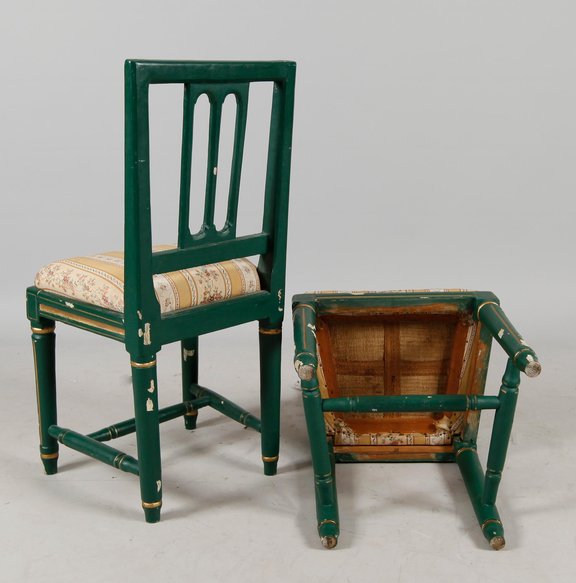 STOLAR, 1 par, gustavianska provinsarbeten, 1700-/1800-tal.