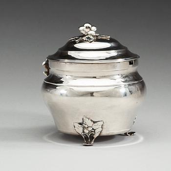 A Swedish 18th century silver mustard-jug, makers mark of Petter Eneroth, Stockholm 1774.