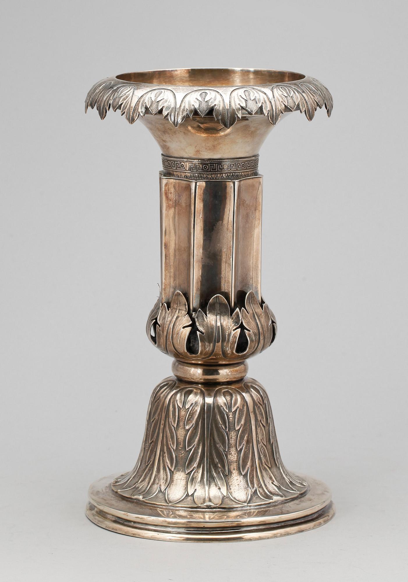 UNDERDEL TILL UPPSATSSKÅL, silver, Conrad Christian Fredrik Schröder, Köpenhamn, Danmark, 1841. Vikt ca 702g.