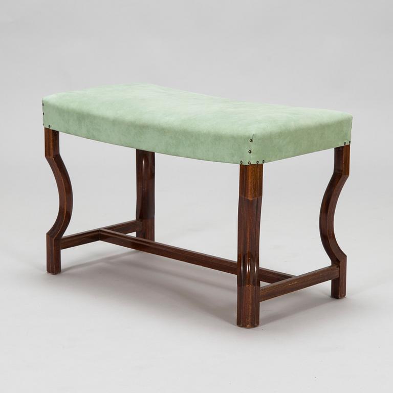 Birger Hahl, a 1920s Art Deco sidetable with drawers and a stool.