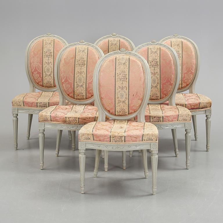 STOLAR, 6 st. Gustaviansk stil. 1900-tal.