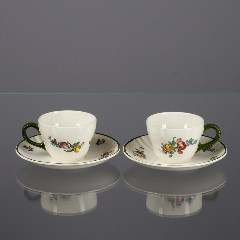 SERVIS, 62 delar, flintgods, Villeroy & Boch, Tyskland sekelskiftet 1800/1900.