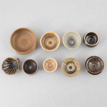 Höganäs, a set of 27 stoneware miniatures, including John Andersson and Gunnar Borg.