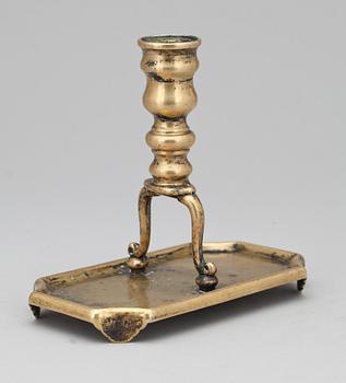 LJUSSTAKE, mässing, barockstil. 1800/1900-tal.