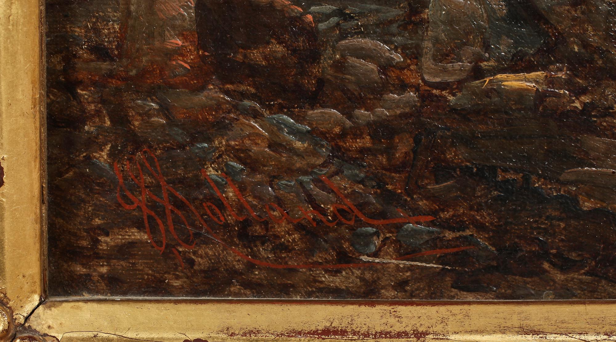 OKÄND KONSTNÄR, sign Holland, olja på duk, 1800-tal.