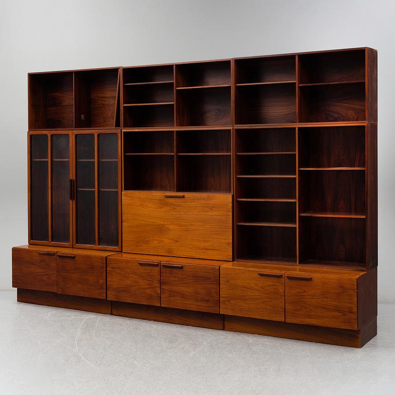 A 1960/70's rosewood bookcase by Ib Kofod Larsen, Faarup Møbelfabrik, Denmark.