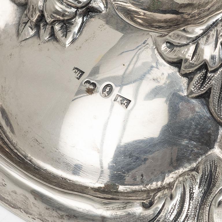 Christian Hammer, a silver liophane-screened reading-candlestick, Stockholm 1864.