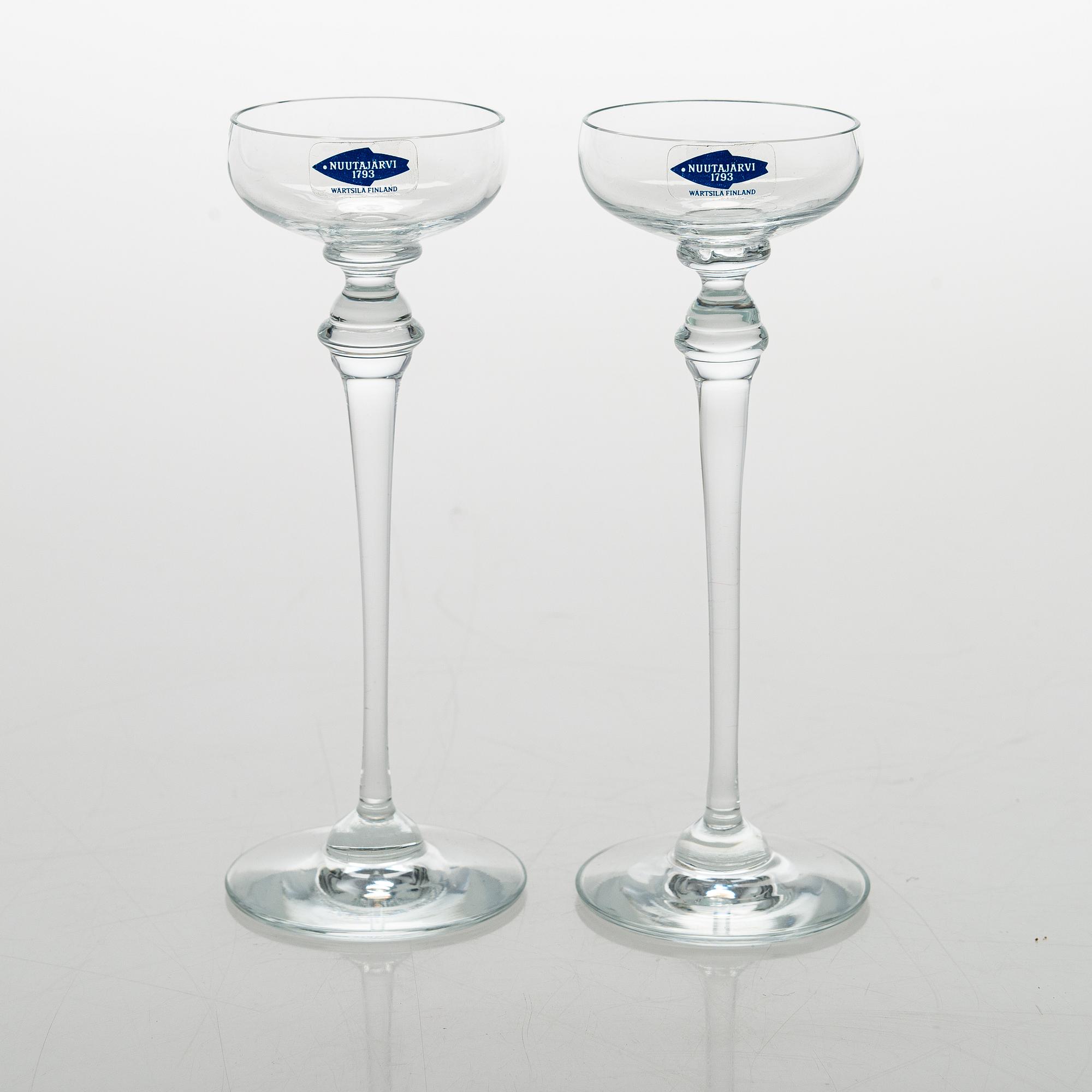 Likörglas, 12 st, Nuutajärvi, Notsjö 1900-talets slut.