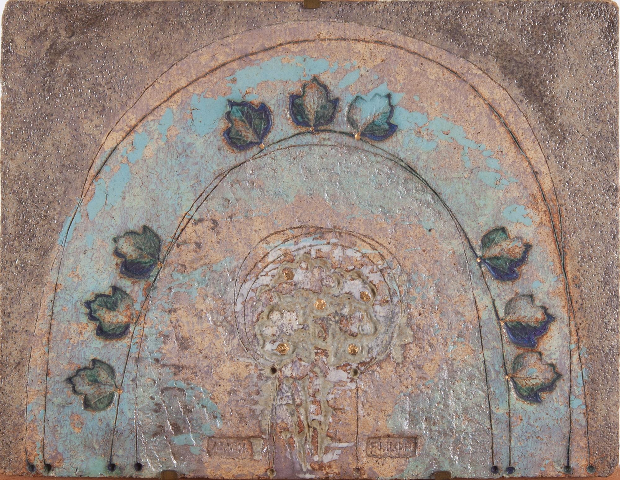 VÄGGRELIEF, keramik, Francesca Mascitti-Lindh, signerad i godset F.Lindh, Arabia.