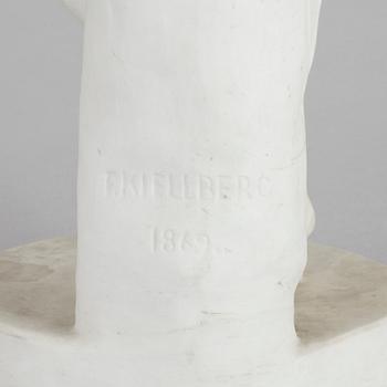 SKULPTUR, parian, F. Kiellberg, stämpelsignerad och daterad 1869, tillverkad mellan 1870-1907.