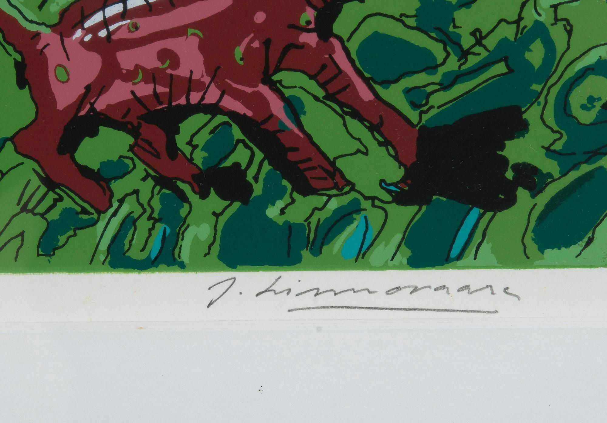 JUHANI LINNOVAARA, serigrafia, signeerattu ja numeroitu 84/100.