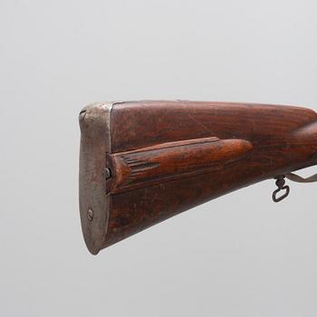 Flintlock gun, Swedish, double-barrelled, second half of the 18th century.