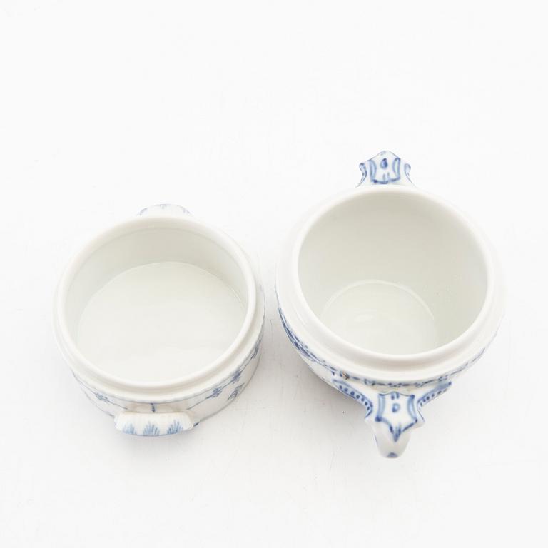 Service "Musselmalet Full Lace and Half Lace" 57 pcs Royal Copenhagen Denmark porcelain, second half of the 20th century.