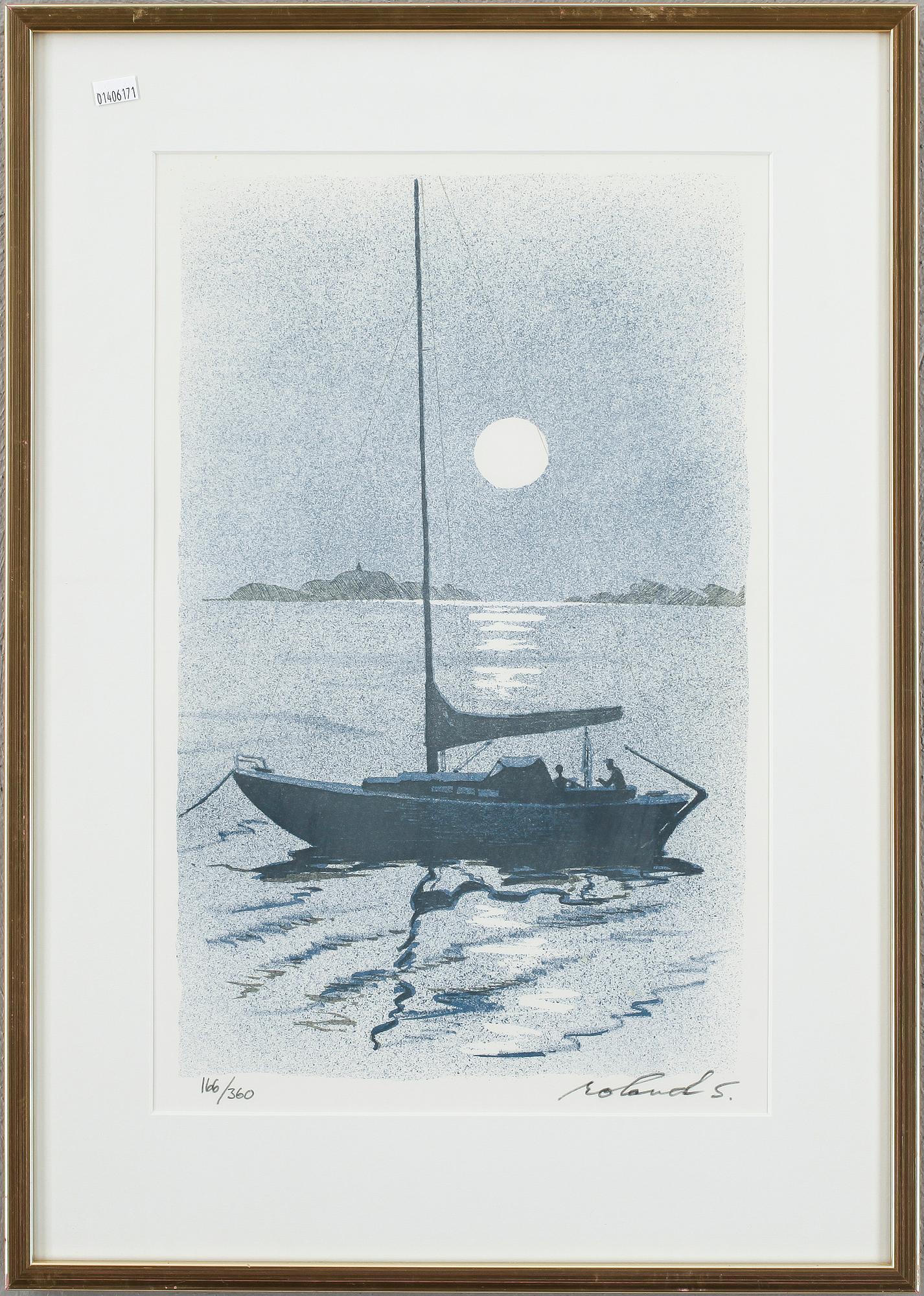 ROLAND SVENSSON, färglitografi, signerad och numrerad 166/350.