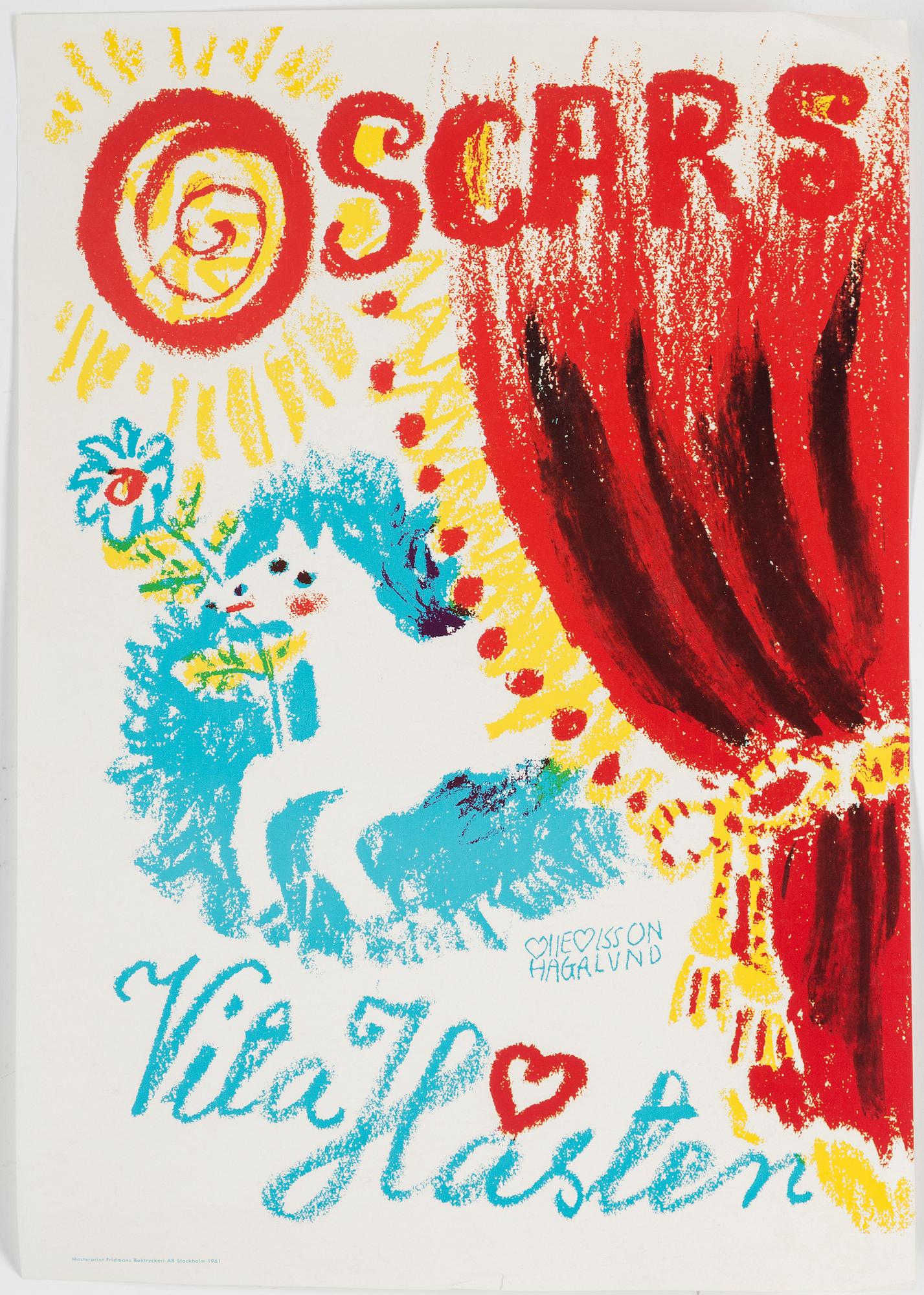 OLLE OLSSON-HAGALUND, posters/utställningsaffisher, 8 st.