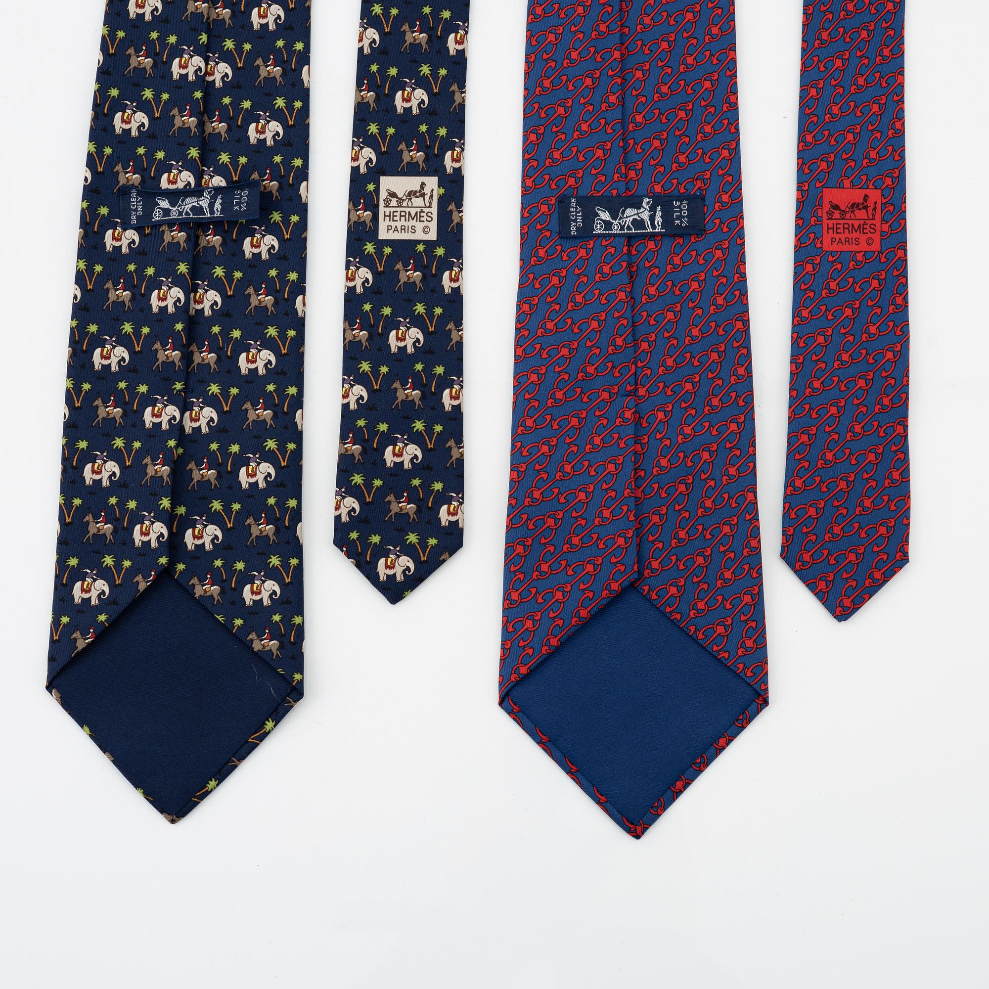 Hermès, slipsar, 2 st.