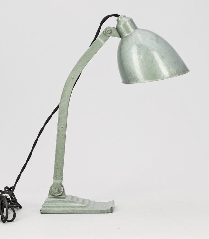 SKRIVBORDSLAMPA, metall, 1930-tal.