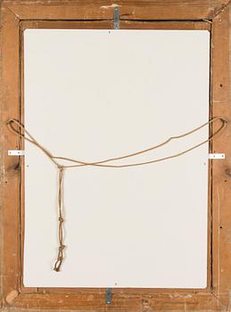 Okänd konstnär, en äldre man med en dödskalle och ett timglas, 1800/1900-tal, efter C.-F. Hutin.