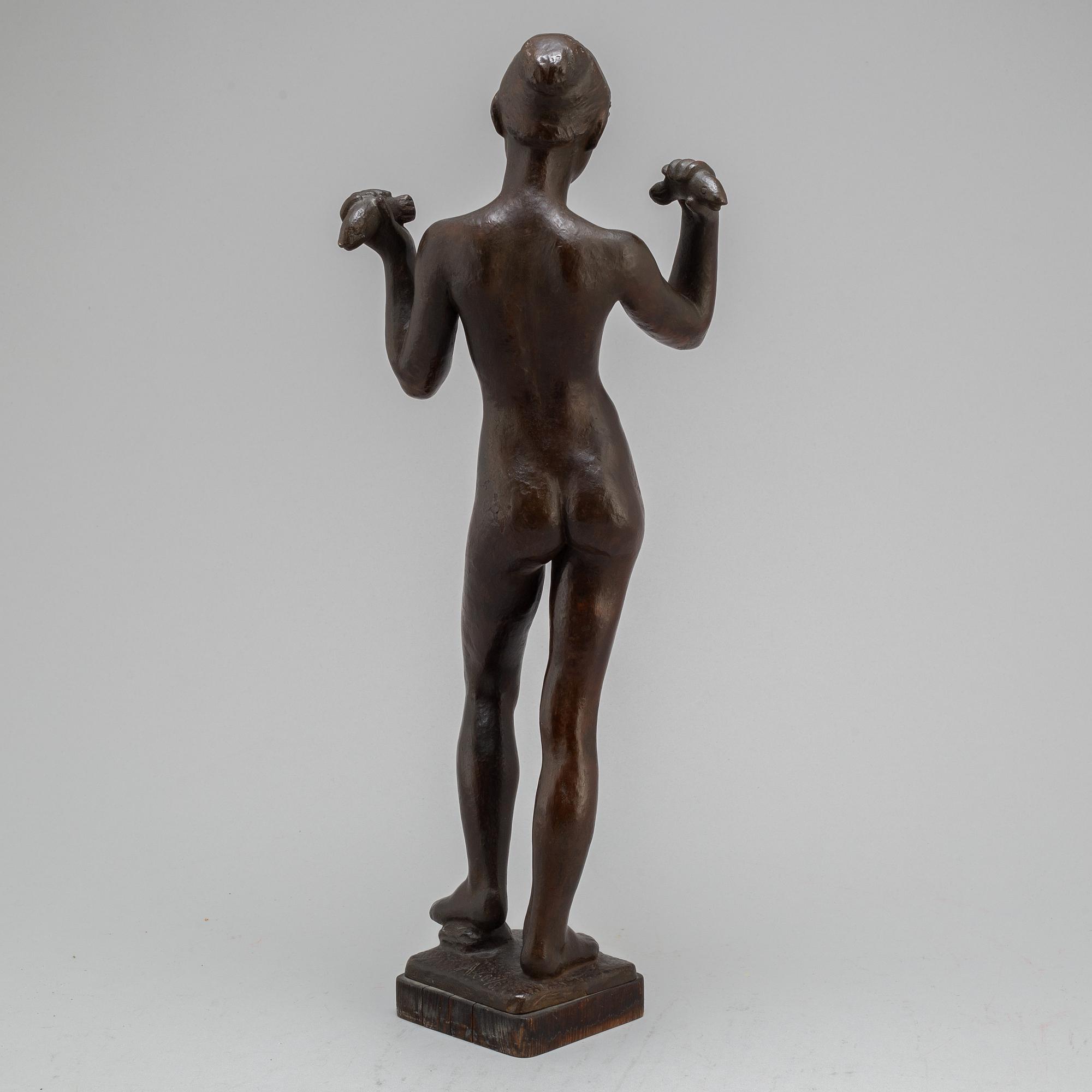 ANSGAR ALMQUIST, sculpture, bronze, signad AA and dated -60 1/8.
