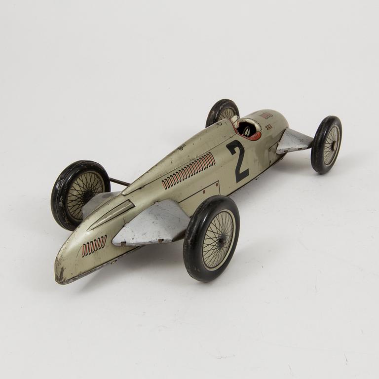 A JNF tinplate "Auto Union" race car, Germany, 1930s.