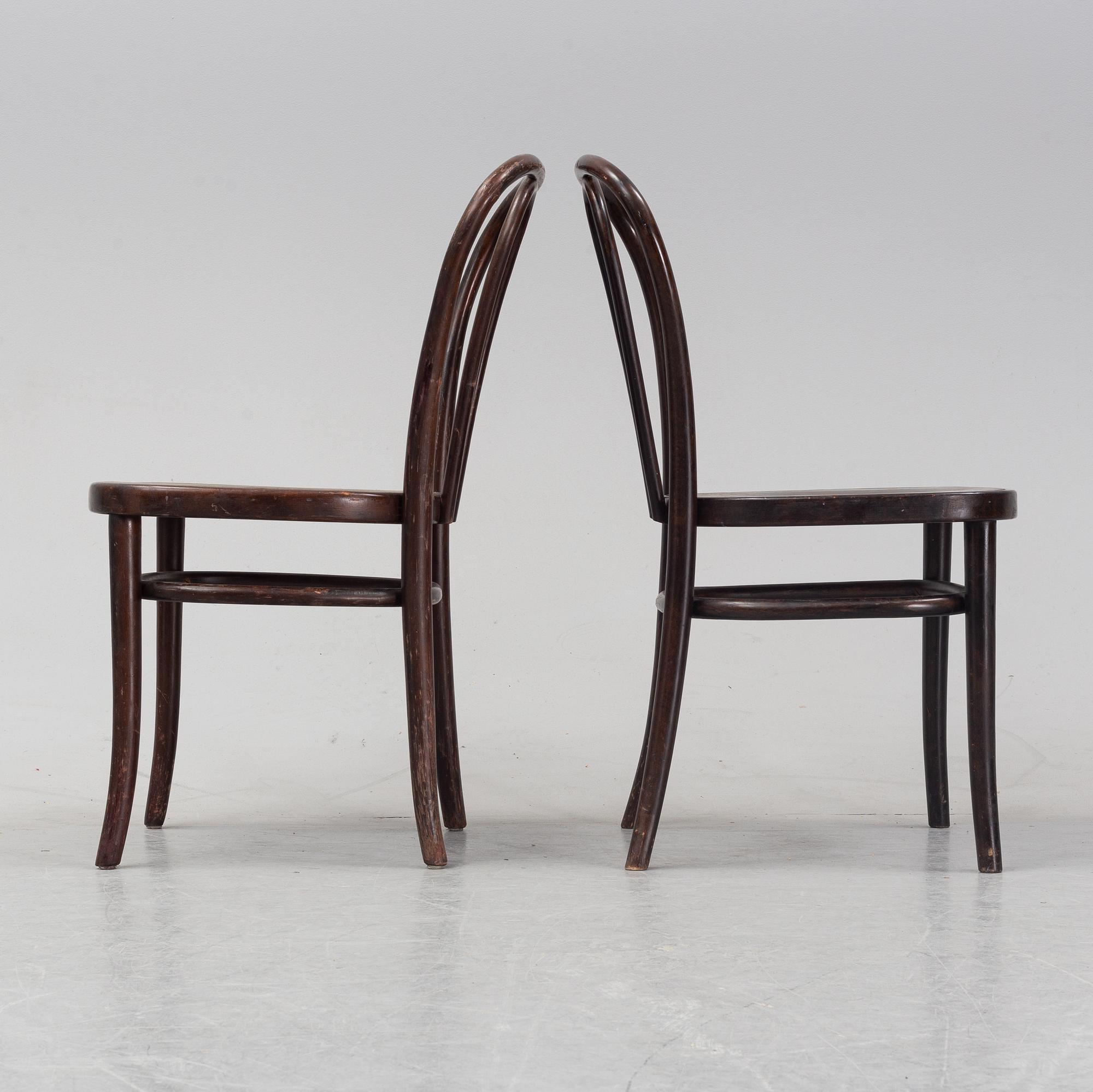 A set of eight wooden chairs, Gemla, Sweden, late 20th century.