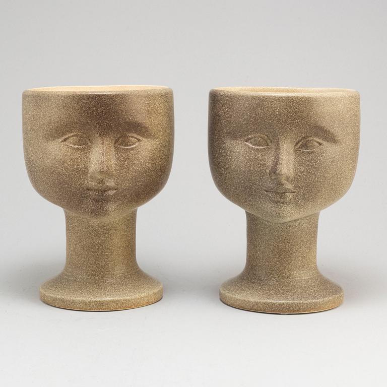 LISA LARSON, two stoneware vases from Gustavsberg.