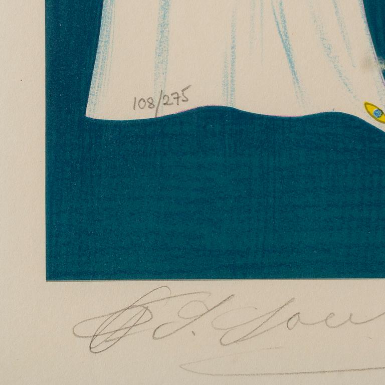 FRIEDRICH SCHRÖDER-SONNENSTERN, färglitografi, signerad och numrerad 108/275. daterad 1971.