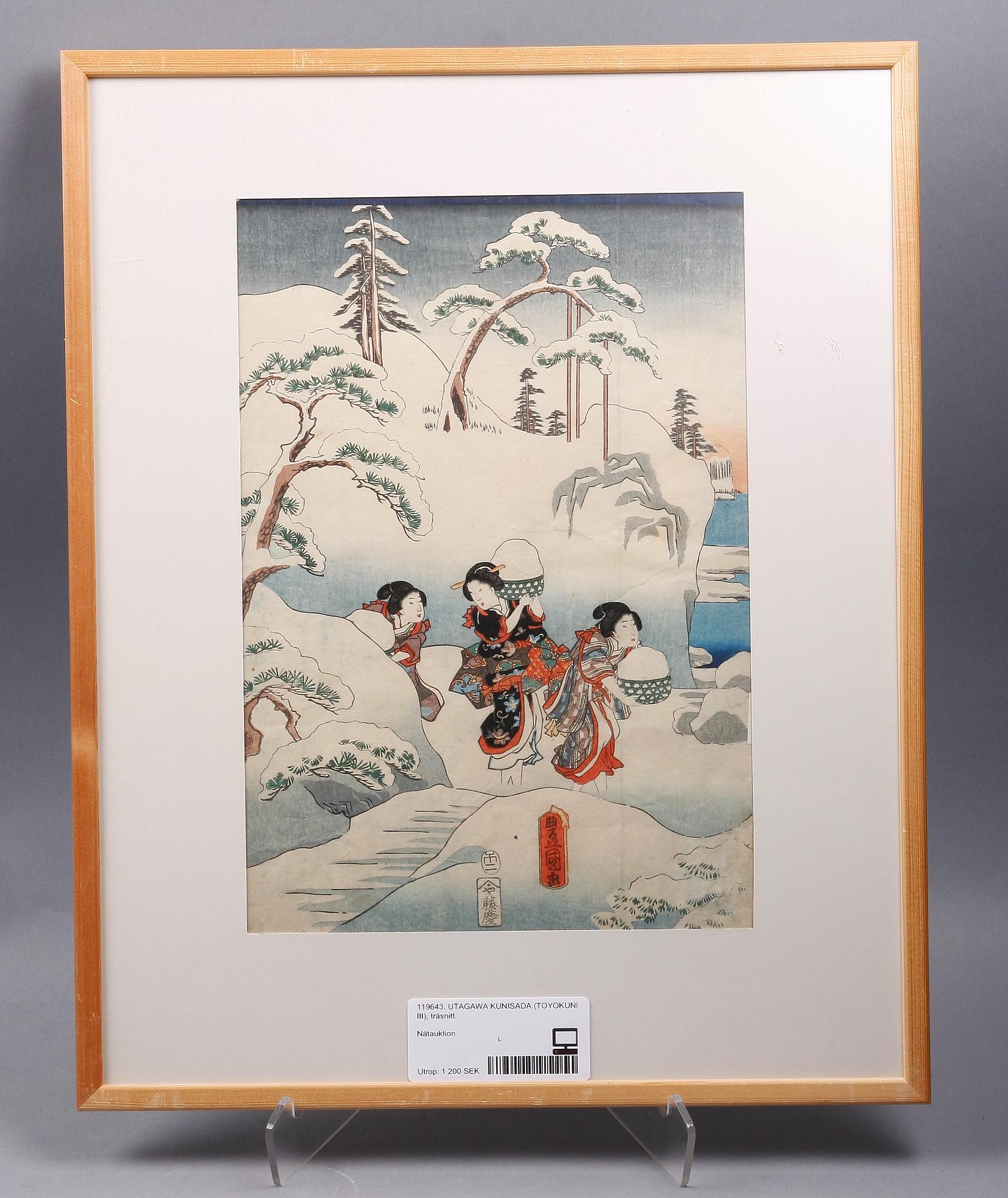 UTAGAWA KUNISADA (TOYOKUNI III), träsnitt.