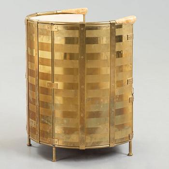 Mats Theselius, A Mats Theselius 'El Dorado' brass, birch and leather armchair, Källemo, Sweden post 2002.