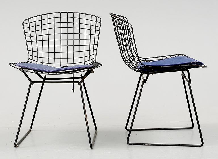 STOLAR, 4 st, "Sidechair", Harry Bertoia, Knoll, 1950-60-tal.