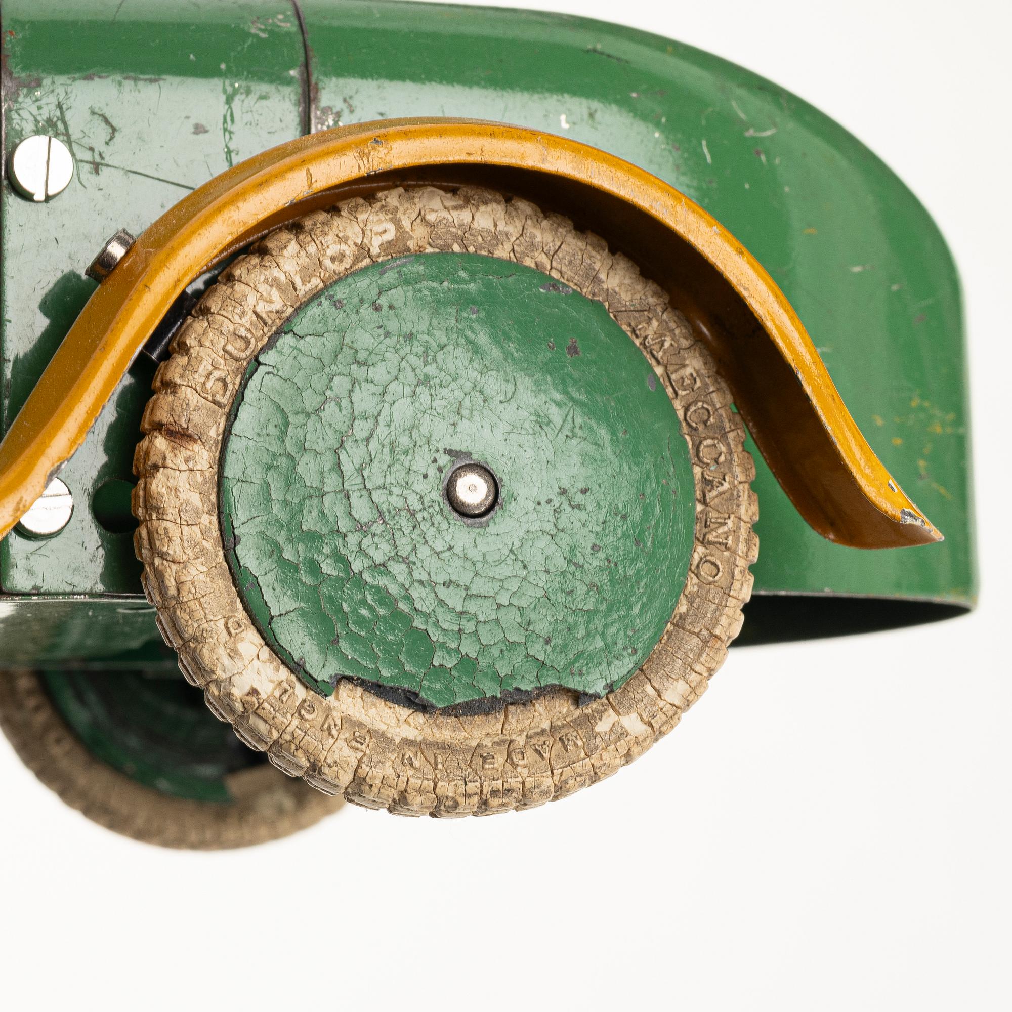 Meccano, racing car. England, 1930s.