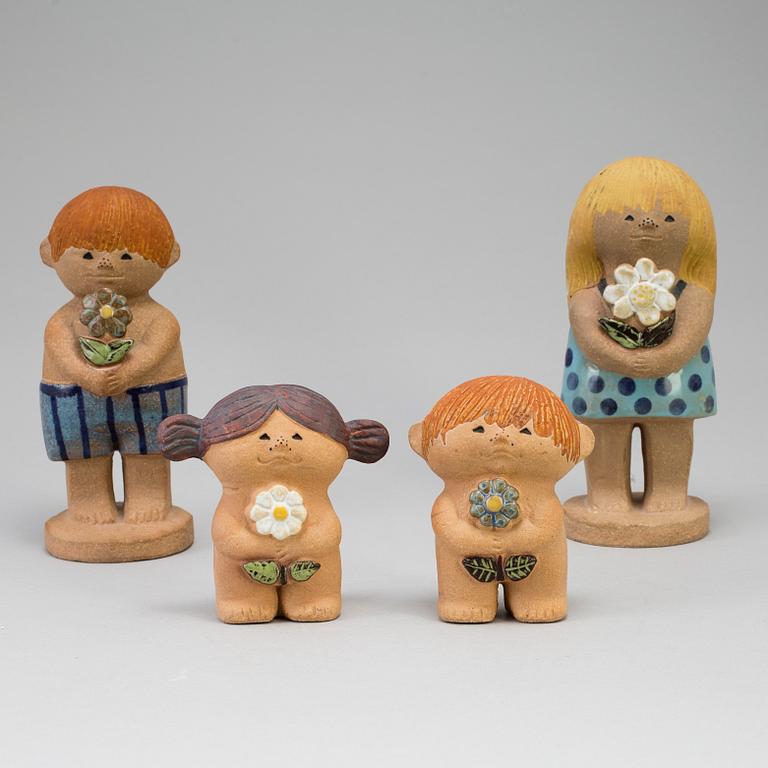 4 stoneware figurines called Adam and Eve, Lisa Larson for Gustavsberg 1972-1980.