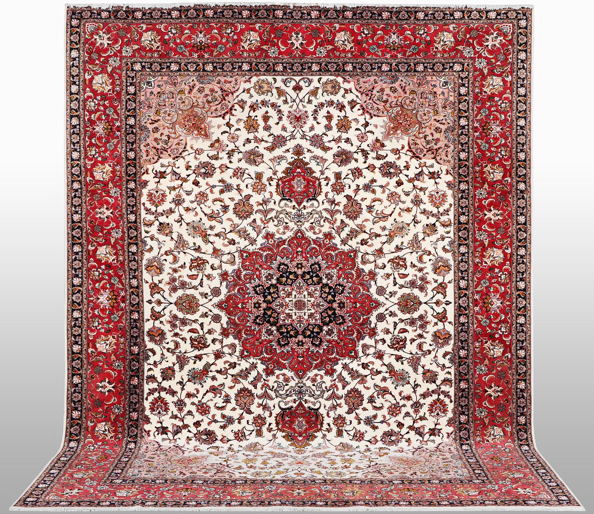 Matta, Täbriz part silk, 60 Raj, ca 355 X 254 cm.