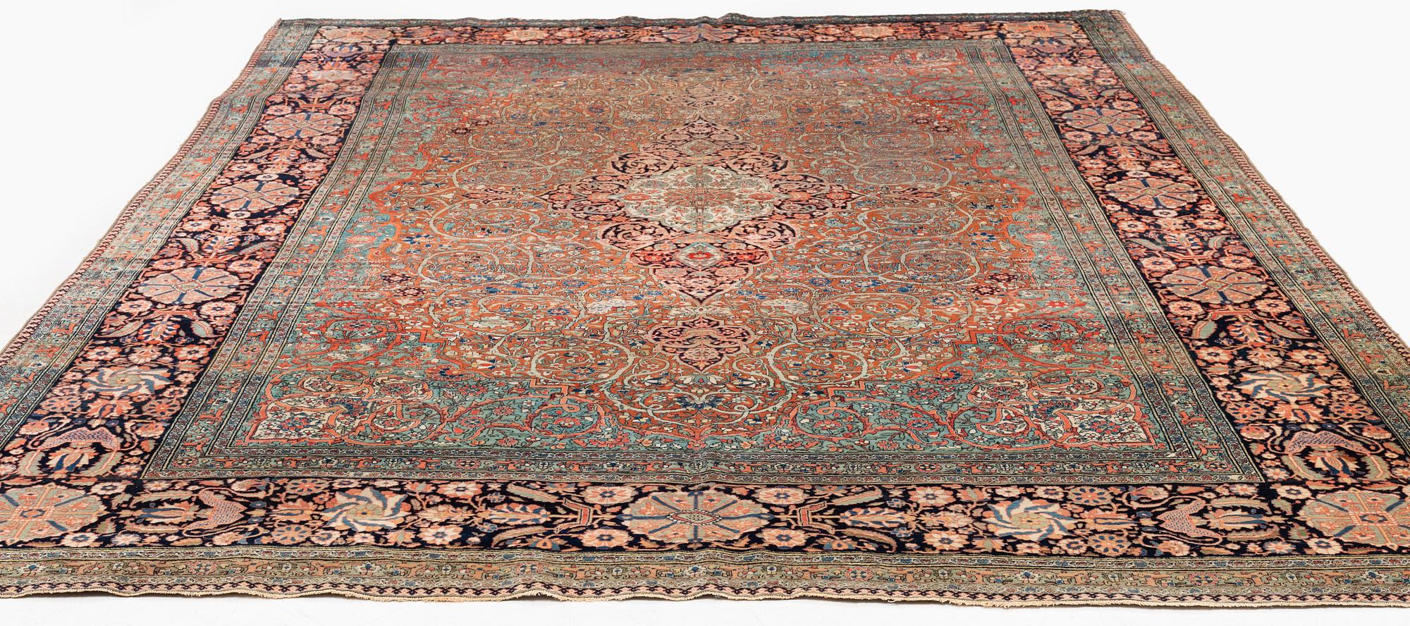 Matta, antik Keshan "Motachem", ca 354 x 257 cm.