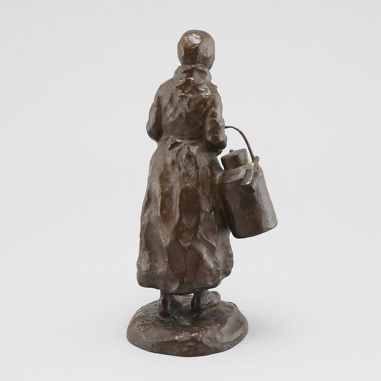a bronze sculpture, signed and dated 1906.
