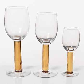 Gunnar Cyrén, a 36-piece glass service, 'Nobel', Orrefors.