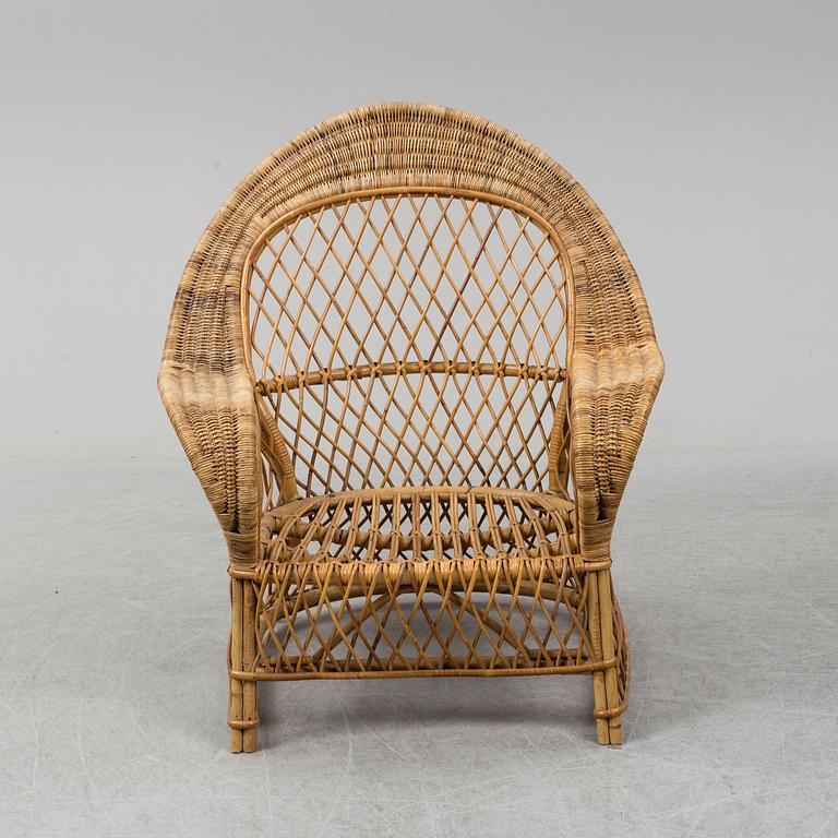 ARMCHAIR, rattan, mid 20 th century.