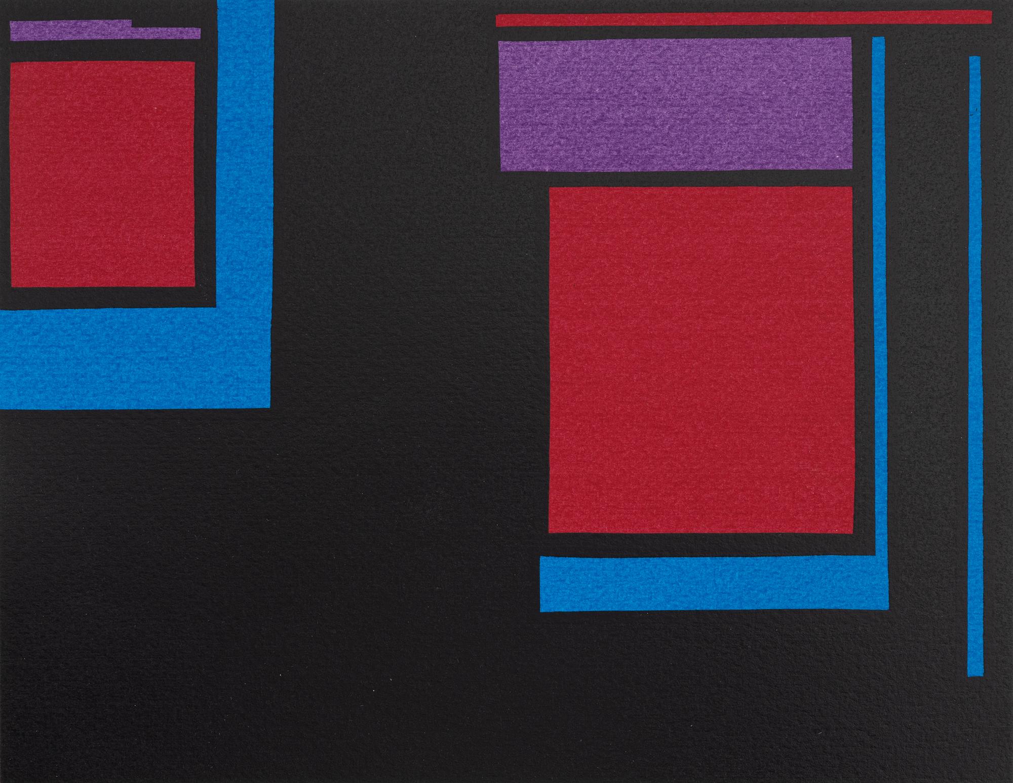 Olle Baertling, silkscreen in colours, 1950-68, signed 59/300.