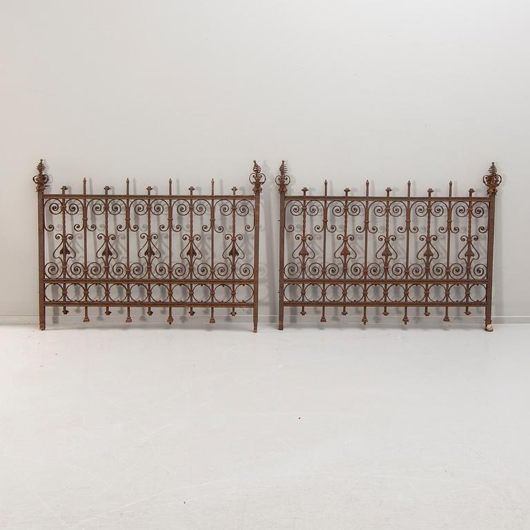 A cast iron two part fence around 1900.