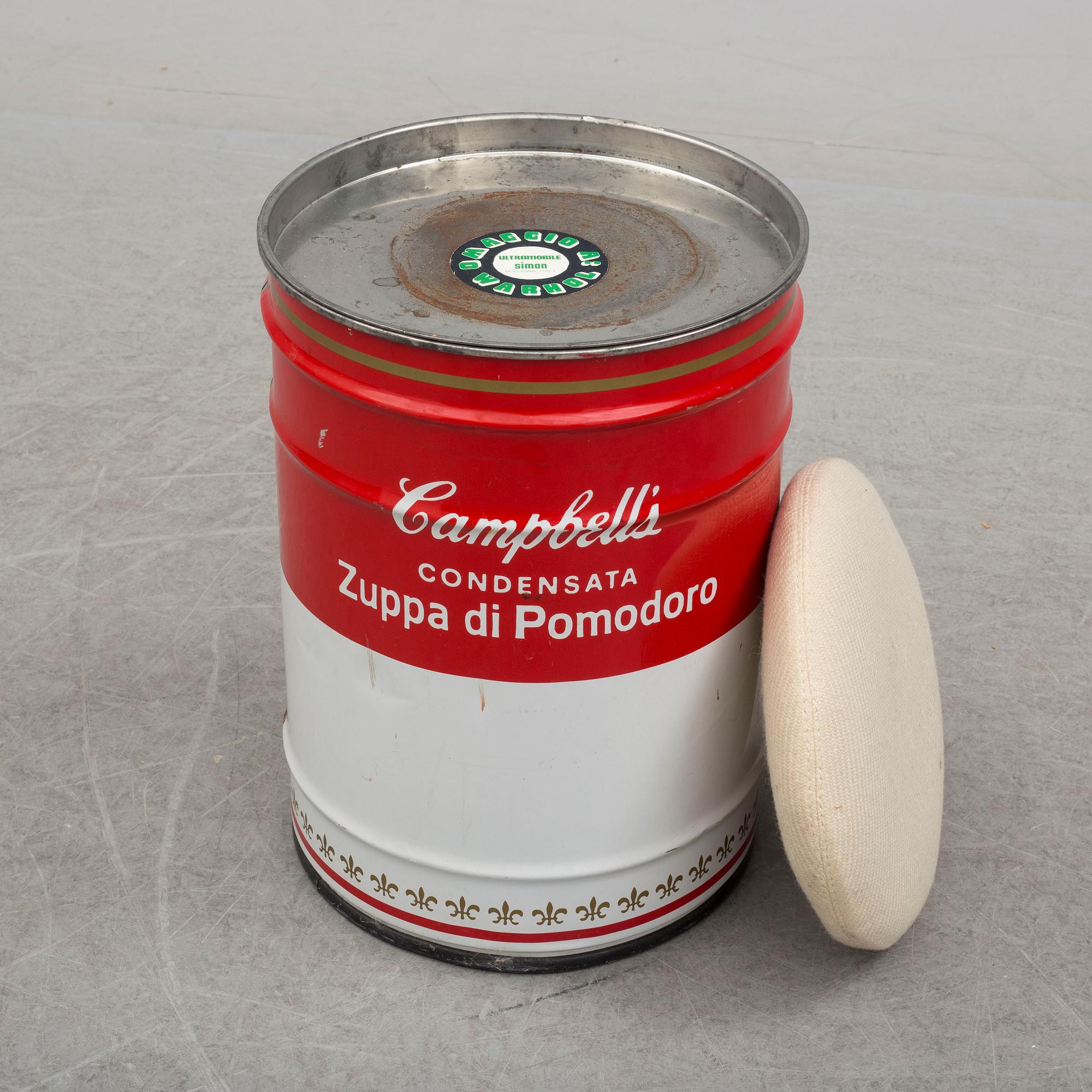 SIMON GAVINA, pall, "Omaggio to Andy Warhol", Ultramobile Collection, Studio Simon, Bologna, Italien efter 1973.