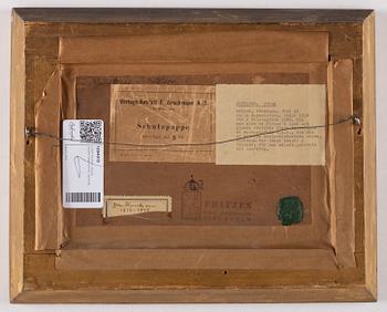 Johan Knutson, oil on paper-panel, signed.