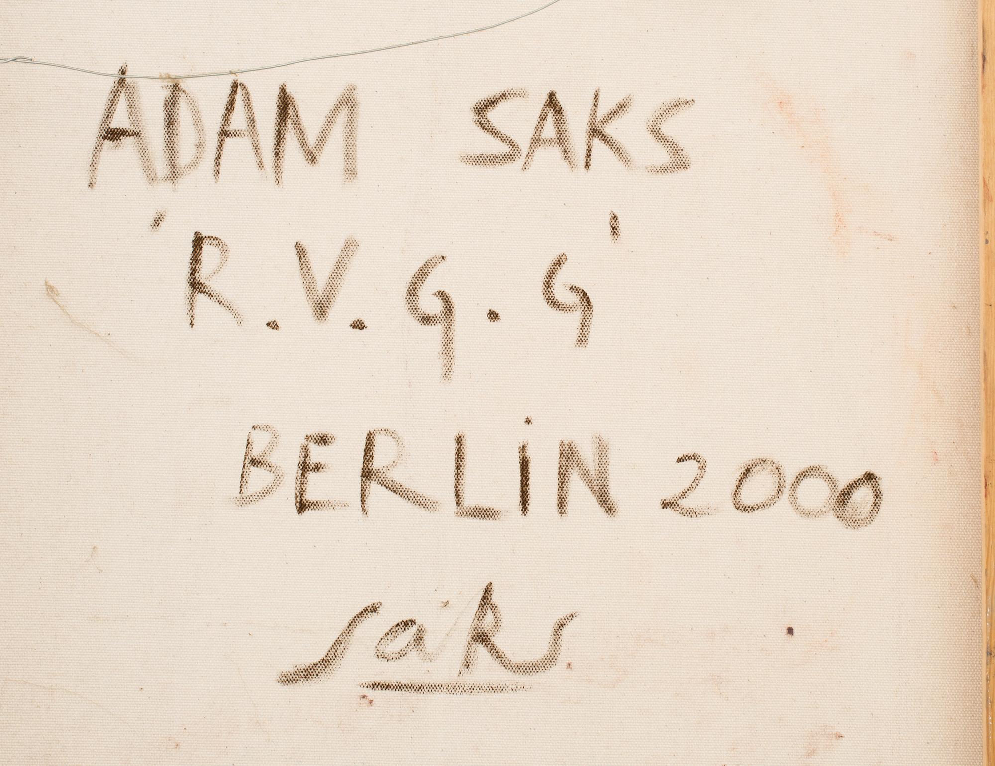 ADAM SACHS, olja på duk, signerad och daterad a tergo Berlin 2000.