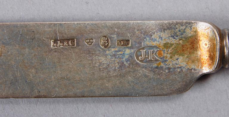 BESTICK, 8 st, silver, bl a Zethelius, 1775-1858.