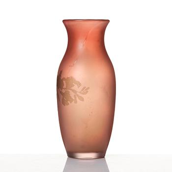 Fritz Blomqvist & Knut Bergqvist, vas, överfångsglas, Orrefors, 1910-tal.