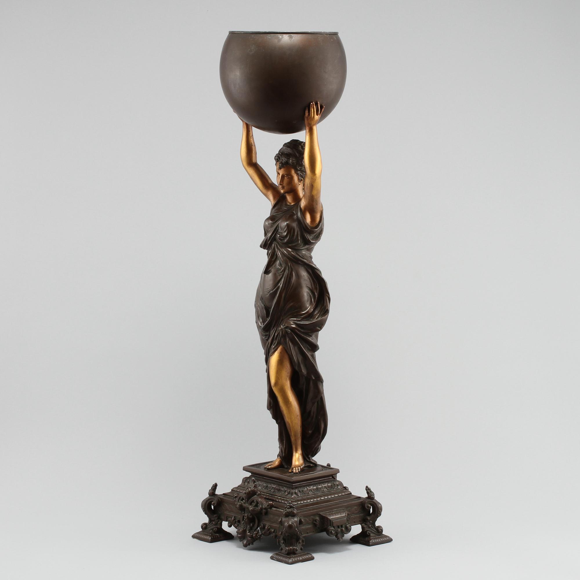SKULPTUR, patinerad metall, sekelskiftet 1800/1900.