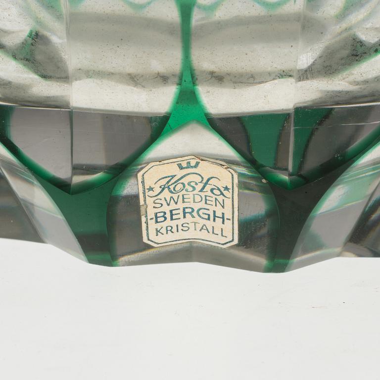 A glass vase designed by Elis Bergh for Kosta, 1940´s.