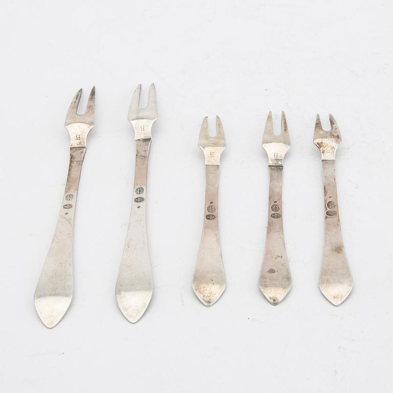 Georg Jensen, bestick 5 st  "Antik/Continental", silver.