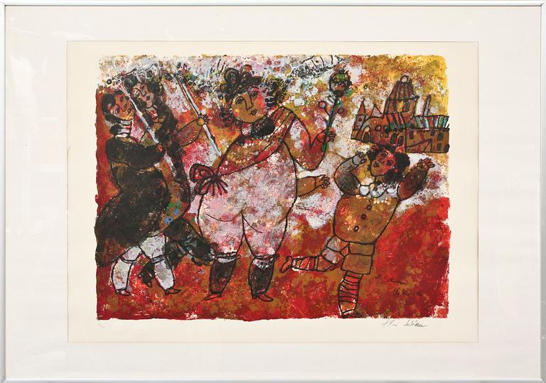 THEO TOBIASSE, färglitografi, sign o numr 84/350.