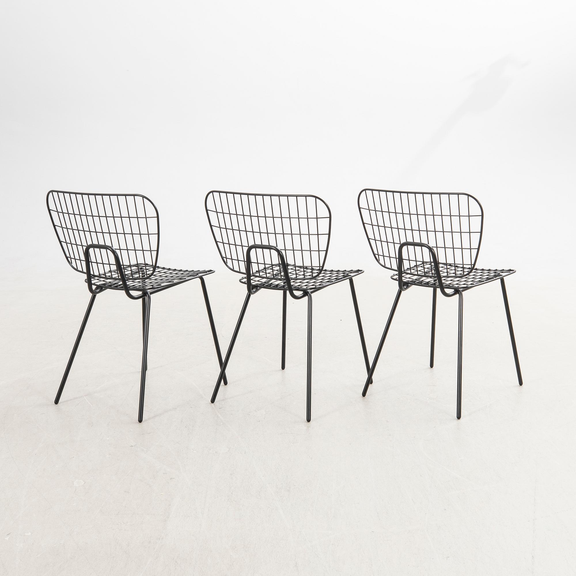 Studio WM, chairs, 3 pcs, "String", for Audio Copenhagen, contemporary.