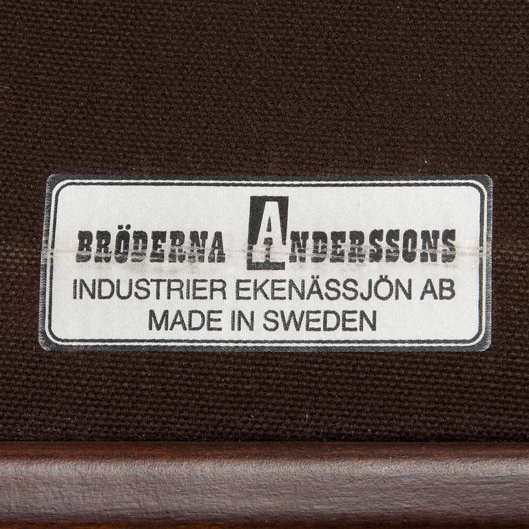 A pair of Swedish 'Andorra' easy chairs, Bröderna Andersson, Ekenässjön AB, latter half of the 20th century.